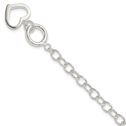Sterlingsilber Offen Glieder Herz Armband