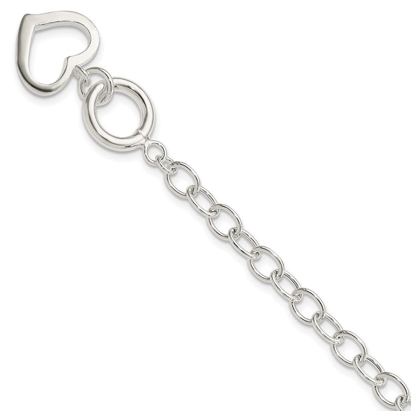 Sterlingsilber Offen Glieder Herz Armband