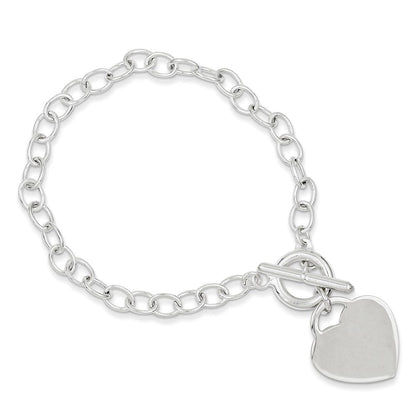 Sterlingsilber Oval Glieder Gravierbar Herz Armband