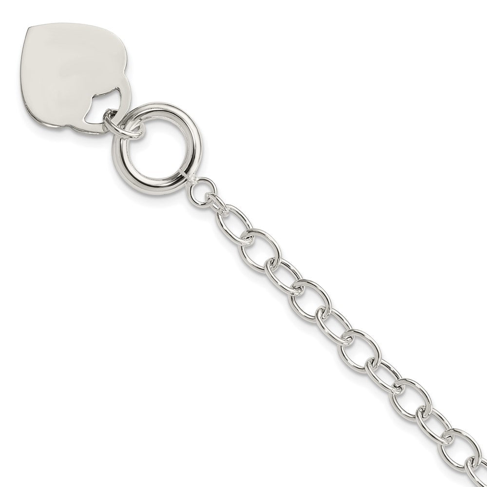 Sterlingsilber Oval Glieder Gravierbar Herz Armband