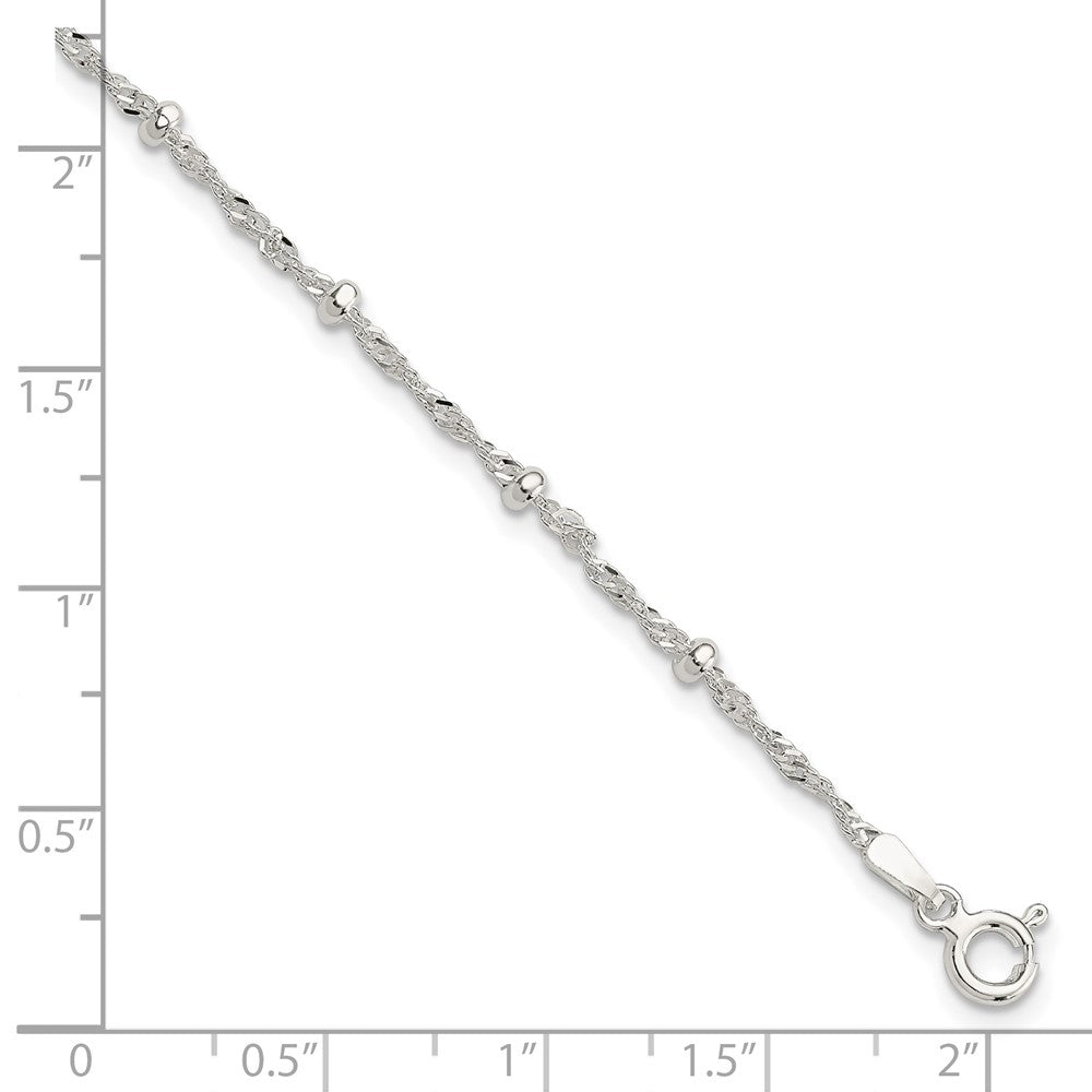 7 Zoll Sterlingsilber mit 1 Zoll Verlängerung Fantasie Armband
