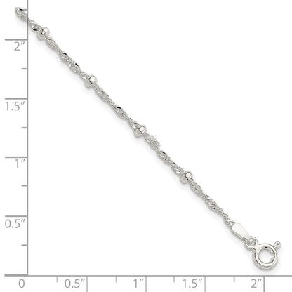 7 Zoll Sterlingsilber mit 1 Zoll Verlängerung Fantasie Armband