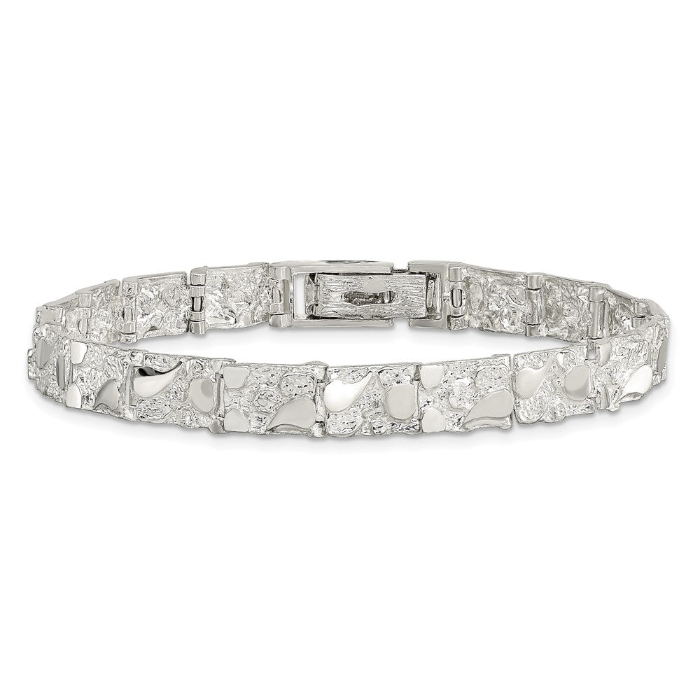 Sterlingsilber 7mm Nugget Armband