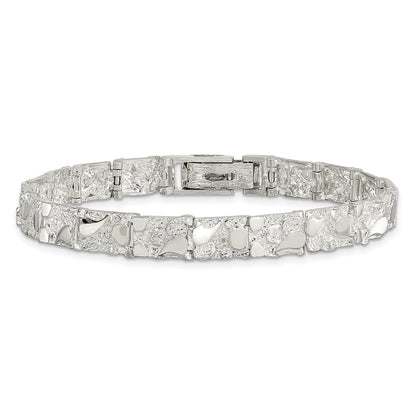 Sterlingsilber 7mm Nugget Armband