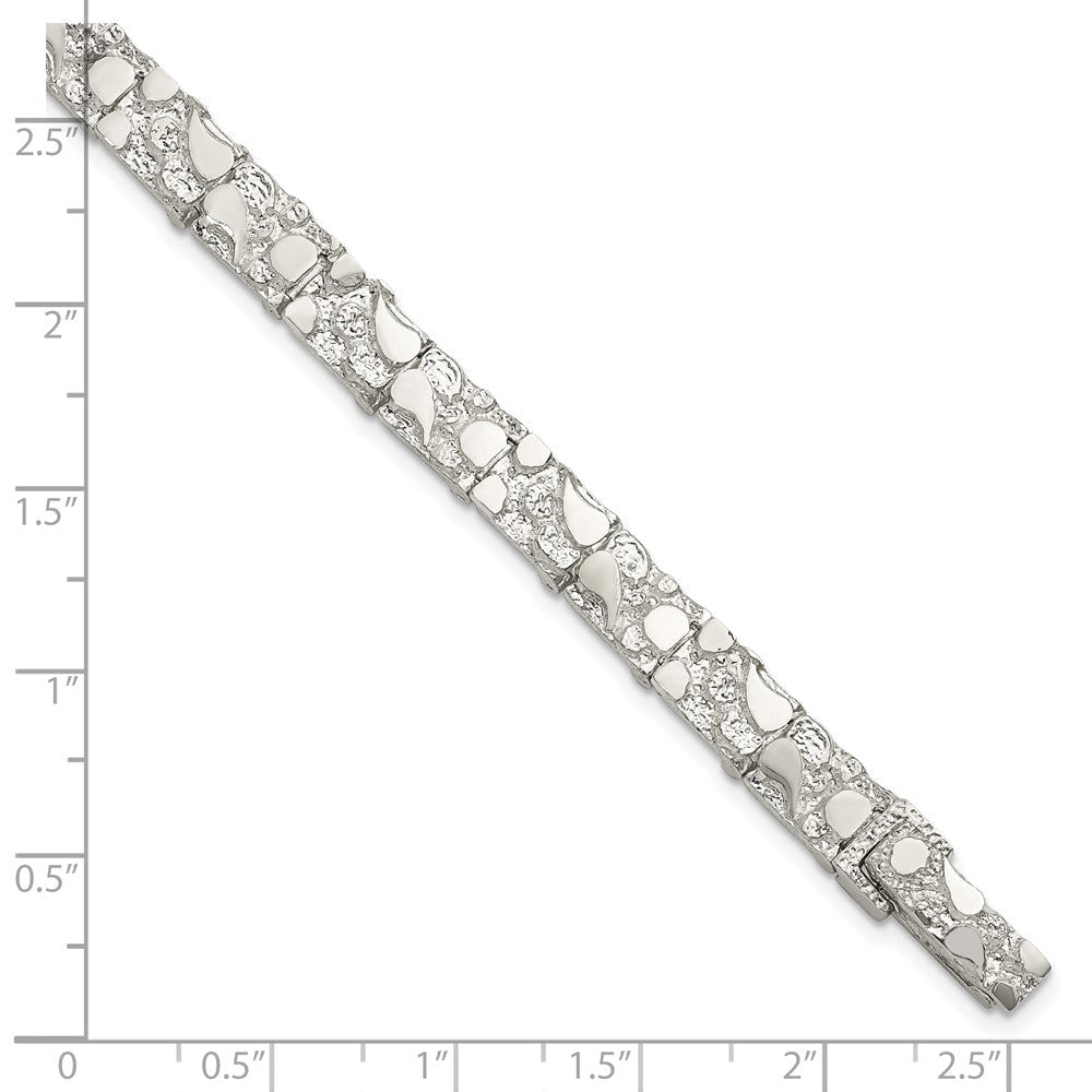 Sterlingsilber 7mm Nugget Armband