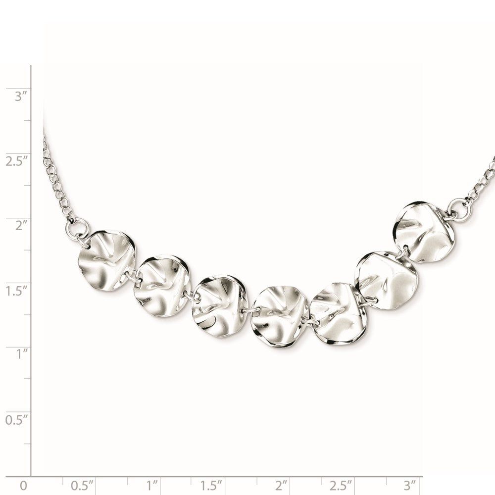 Sterlingsilber Rhodiniert Fantasie mit 2 Zoll Verlängerung. Halskette