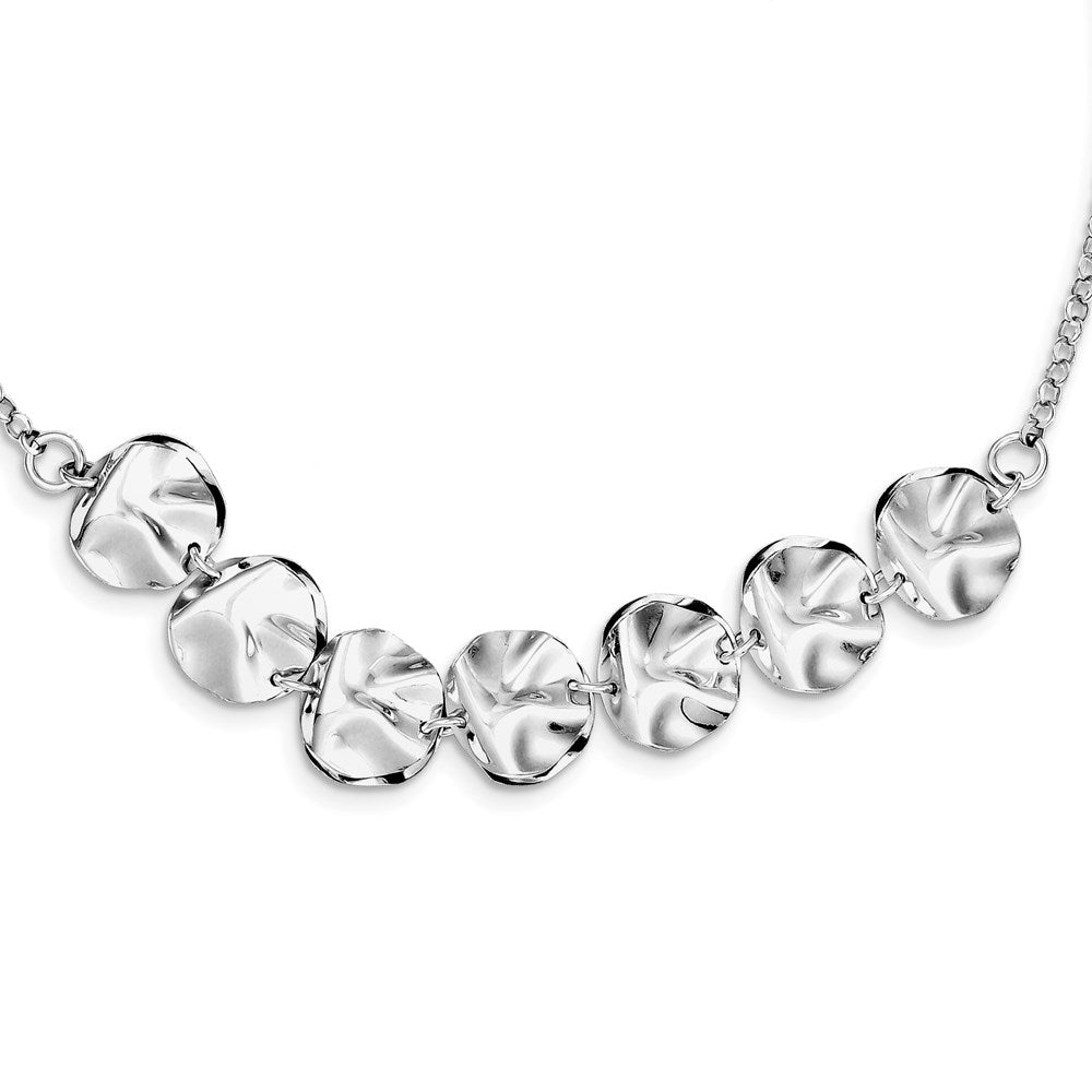 Sterlingsilber Rhodiniert Fantasie mit 2 Zoll Verlängerung. Halskette