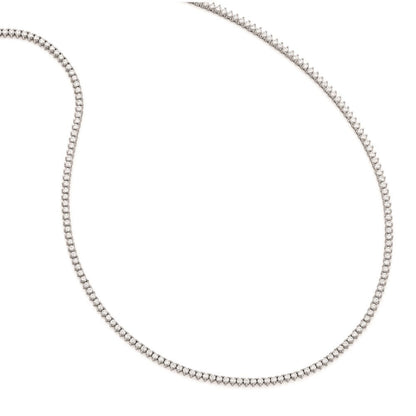 Sterlingsilber Schimmernd Rhodiniert 36 Zoll 269 Stein Zirkonia Riviera Halskette