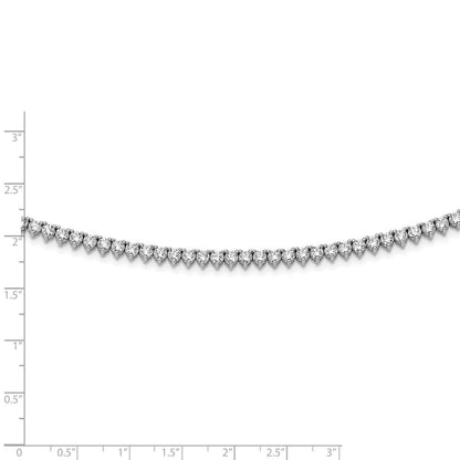 Sterlingsilber Schimmernd Rhodiniert 36 Zoll 269 Stein Zirkonia Riviera Halskette