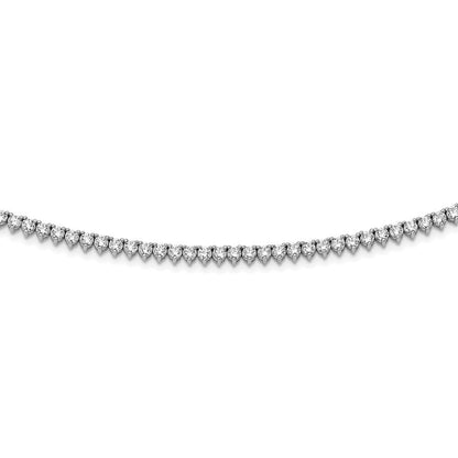 Sterlingsilber Schimmernd Rhodiniert 36 Zoll 269 Stein Zirkonia Riviera Halskette
