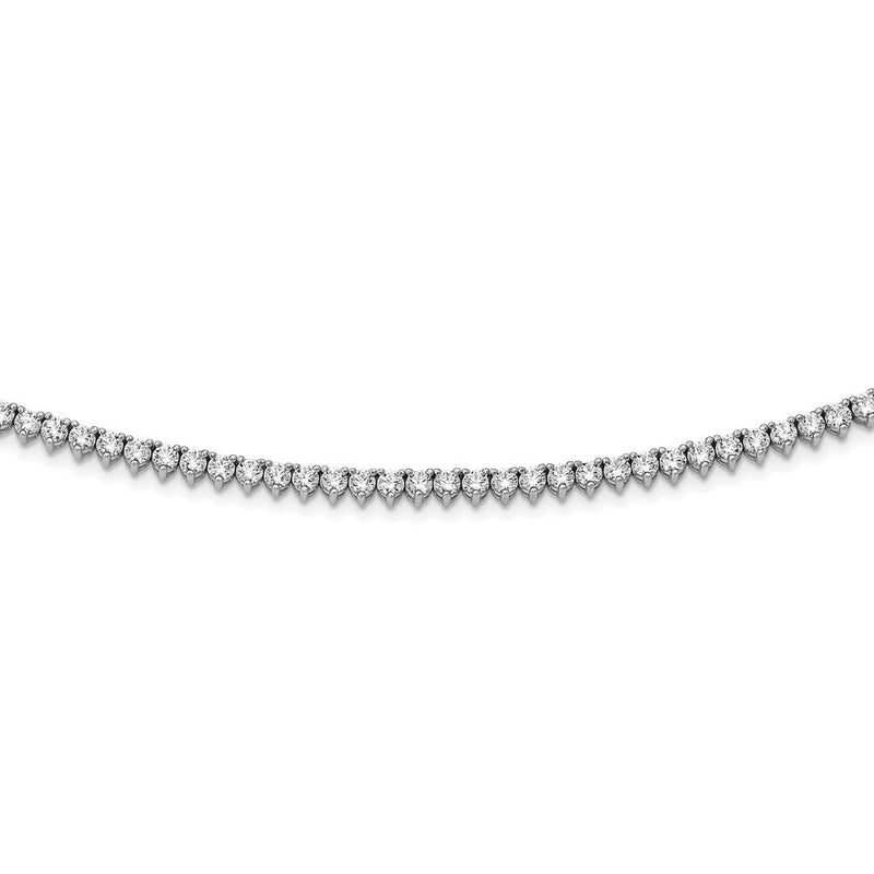 Sterlingsilber Schimmernd Rhodiniert 36 Zoll 269 Stein Zirkonia Riviera Halskette