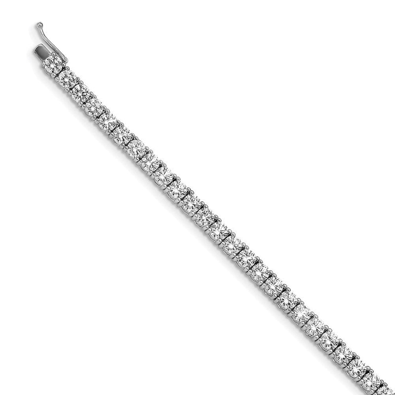 Sterlingsilber Schimmernd Rhodiniert 7 Zoll 41 Stein Zirkonia Armband