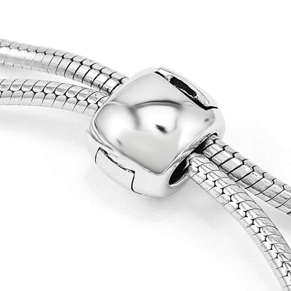 9 Zoll Sterlingsilber Antikisiert Reflections Kristall Liebe Herz Adjust Armband