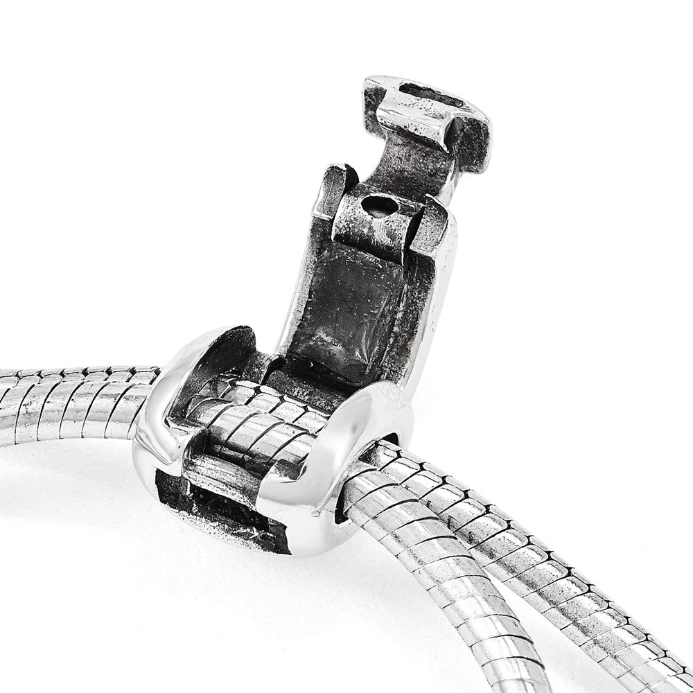 9 Zoll Sterlingsilber Antikisiert Reflections Klar Kristall Verstellbar Armband