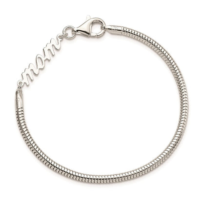 7.5 Zoll Sterlingsilber Mama Armband