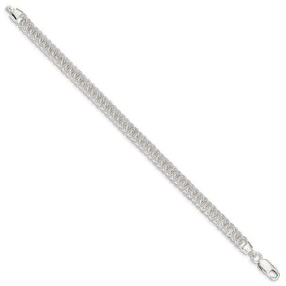 7.5 Zoll Sterlingsilber Poliert Fantasieglieder Armband