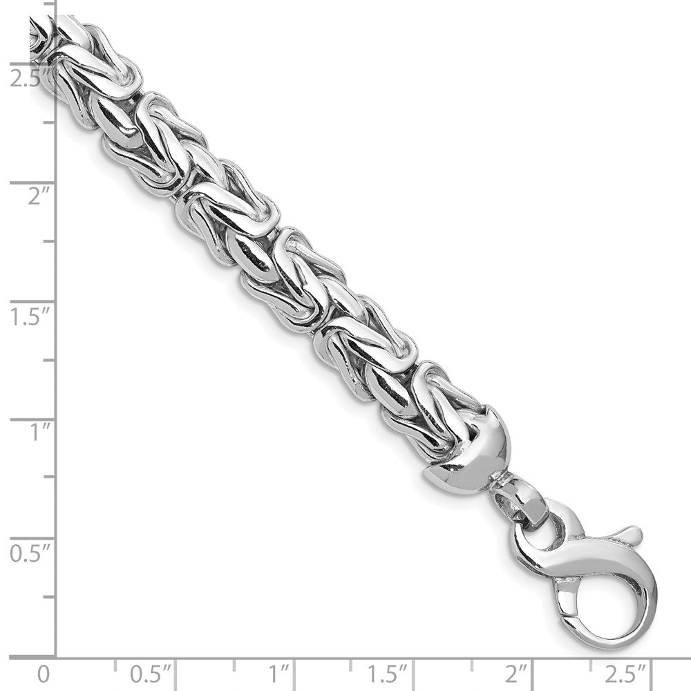 7.75 Zoll Sterlingsilber Rhodiniert Poliert Byzantiner Armband