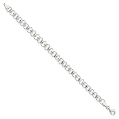 7.5 Zoll Sterlingsilber Poliert Gekugelt Armband