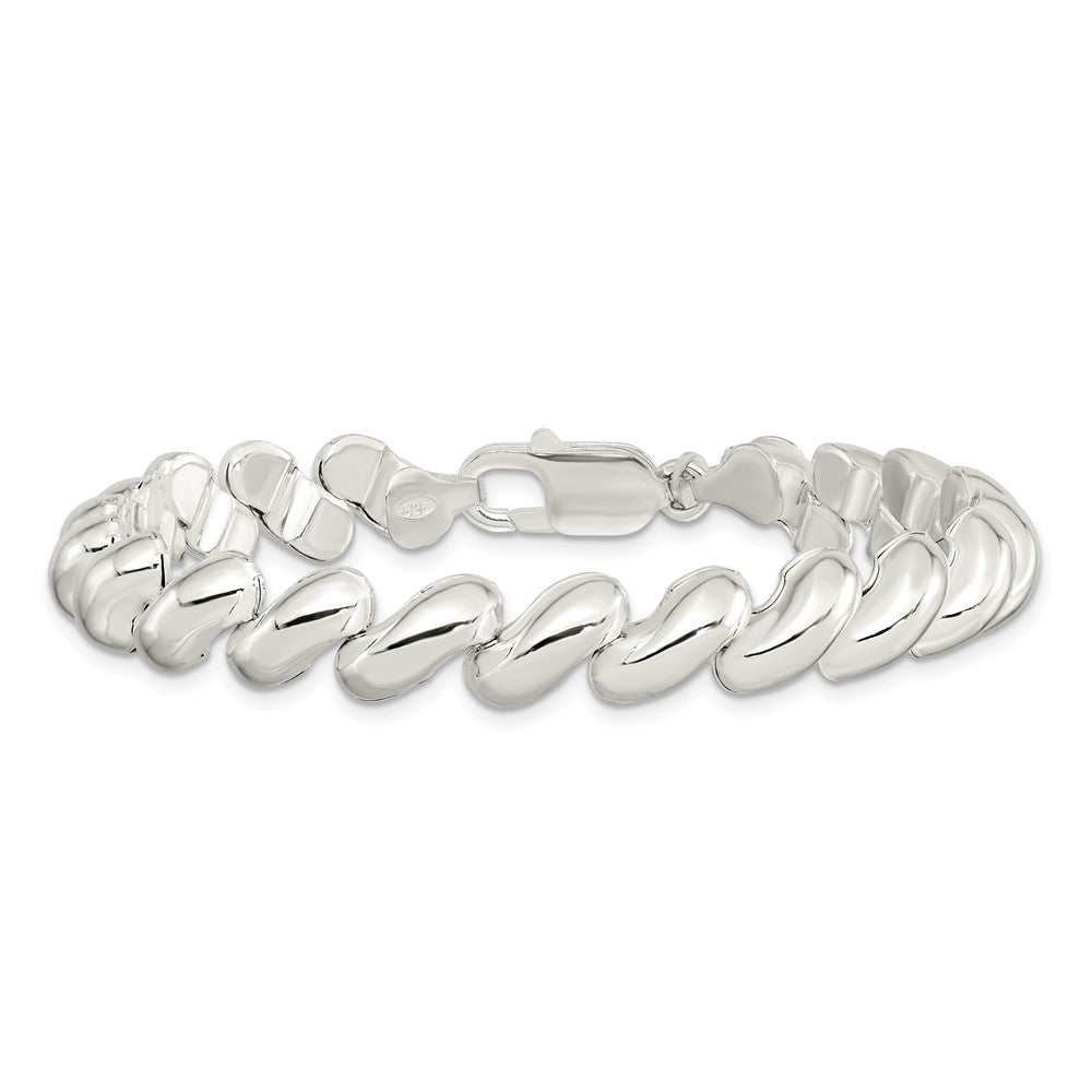 7.5 Zoll Sterlingsilber Fantasie Poliert San Marco Armband
