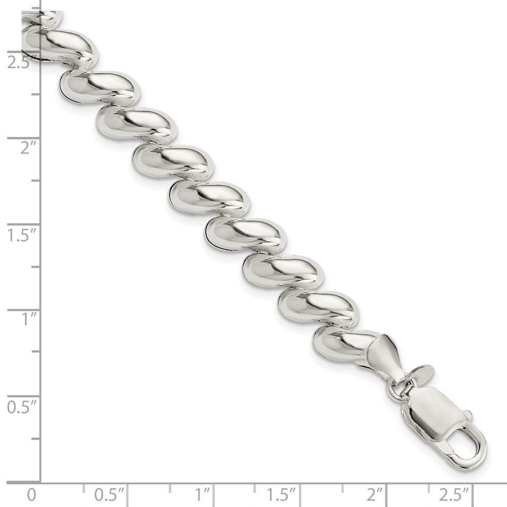 7.5 Zoll Sterlingsilber Fantasie Poliert San Marco Armband