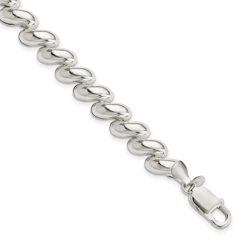 7.5 Zoll Sterlingsilber Fantasie Poliert San Marco Armband