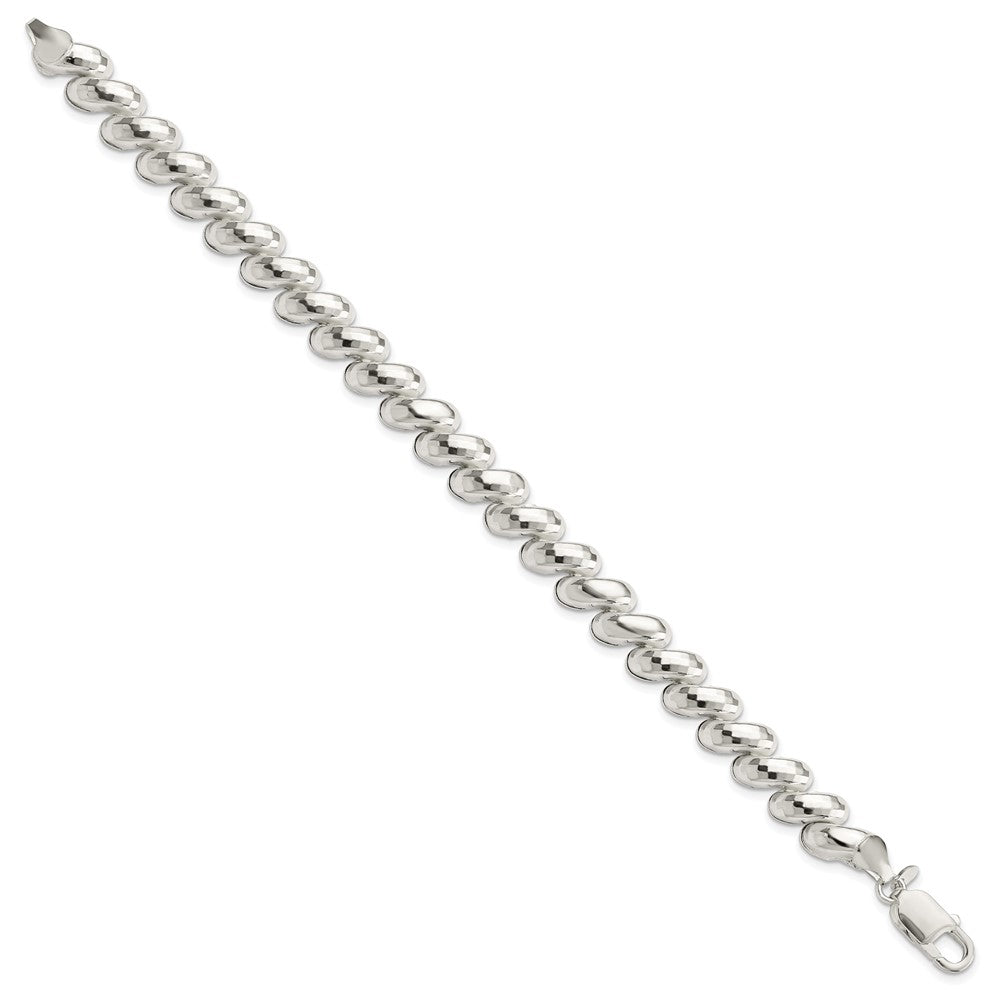 7.5 Zoll Sterlingsilber Fantasie Diamantiert San Marco Armband