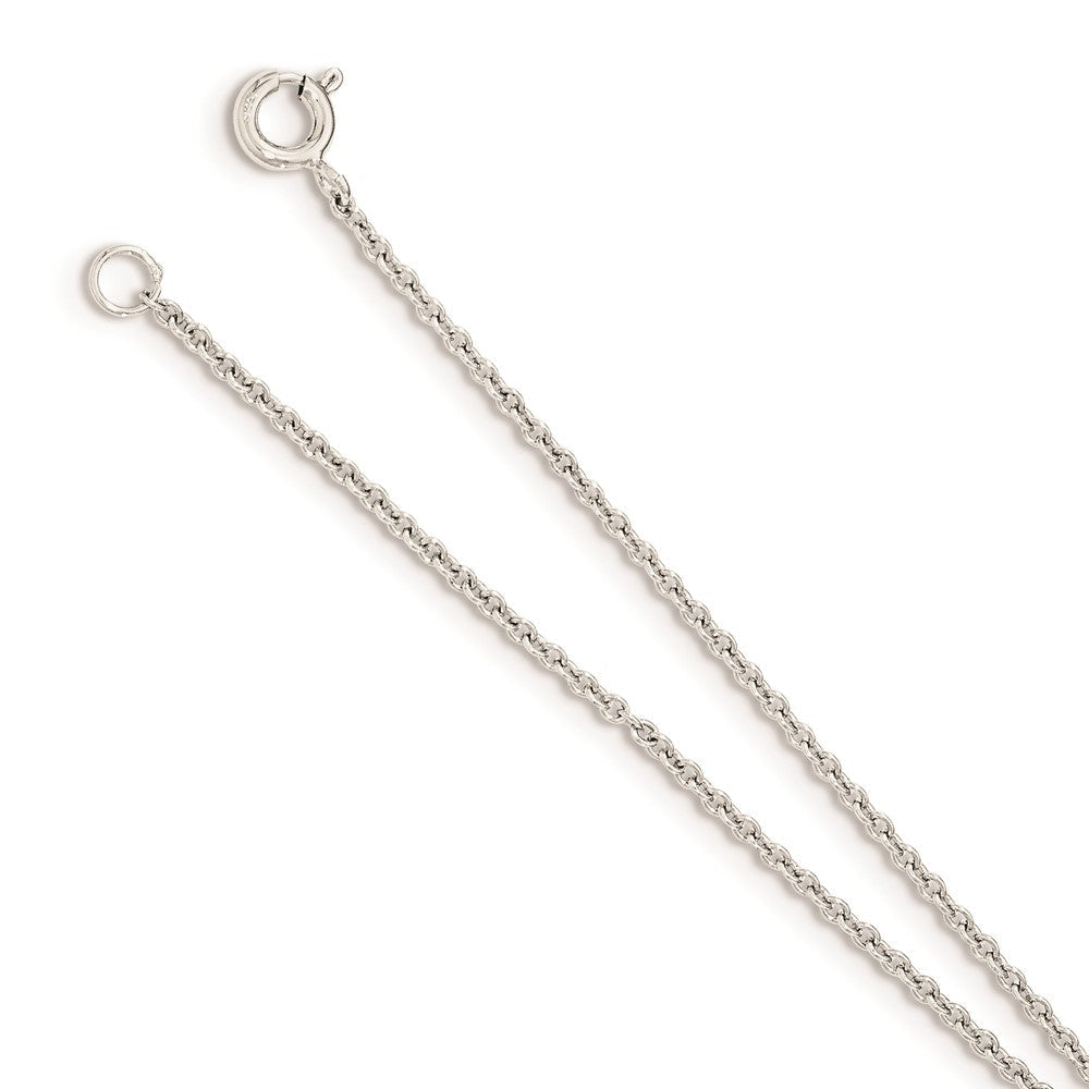 Sterlingsilber Rhodiniert-plat Poliert Zirkonia Vier Blatt Klee Attached Ring/bracelet
