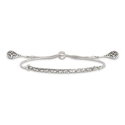 Sterlingsilber Antikisiert Filigran Drops Verstellbar Armband
