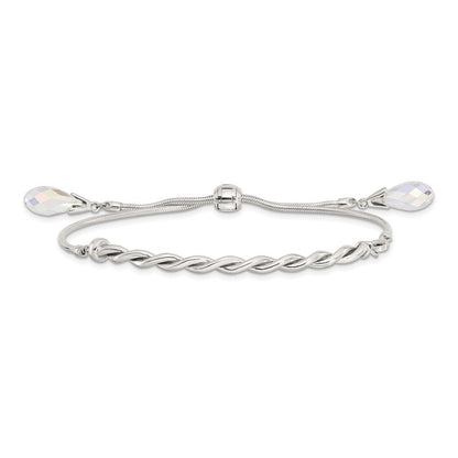 Sterlingsilber Antikisiert Kristall Tassel Verstellbar Armband