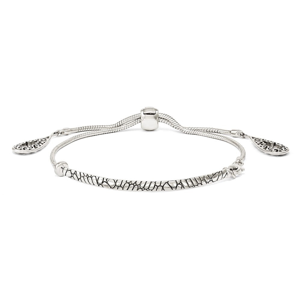 Sterlingsilber Antikisiert Filigran Teardrops Verstellbar Armband