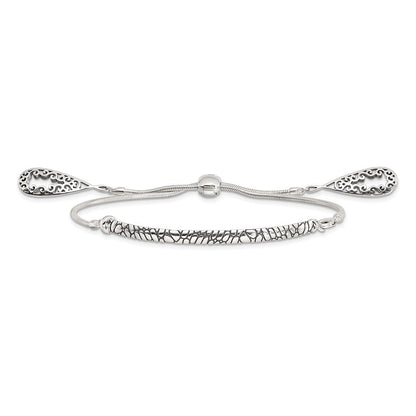 Sterlingsilber Antikisiert Filigran Teardrops Verstellbar Armband