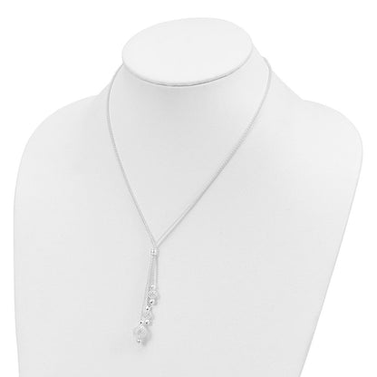 Sterlingsilber Rhodiniert Gekugelt Halskette