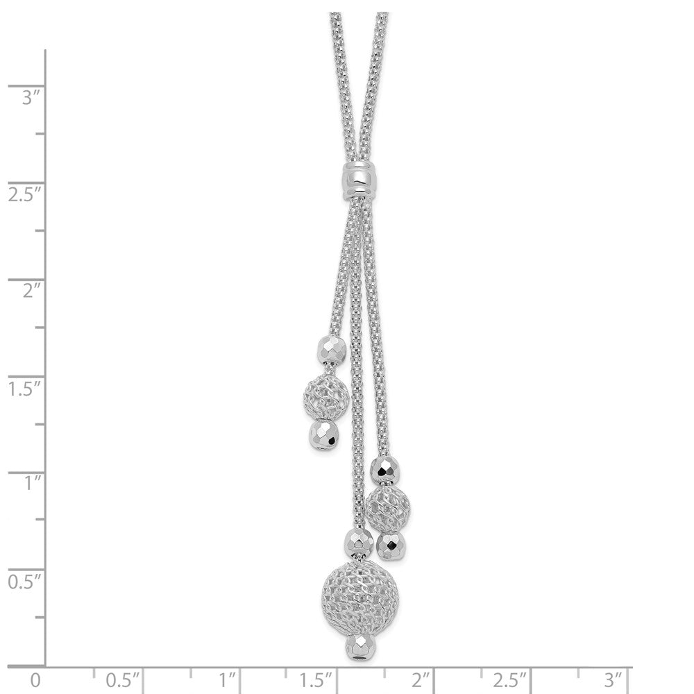 Sterlingsilber Rhodiniert Gekugelt Halskette
