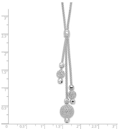 Sterlingsilber Rhodiniert Gekugelt Halskette