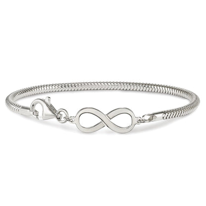 7.5 Zoll Sterlingsilber Unendlichkeit Symbol Armband