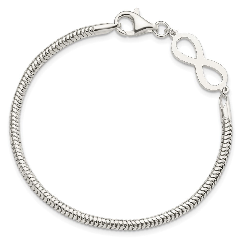 7.5 Zoll Sterlingsilber Unendlichkeit Symbol Armband