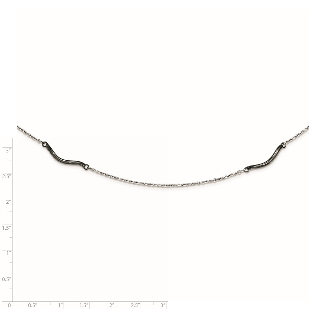 Sterlingsilber Rutheniumbeschichtet Halskette
