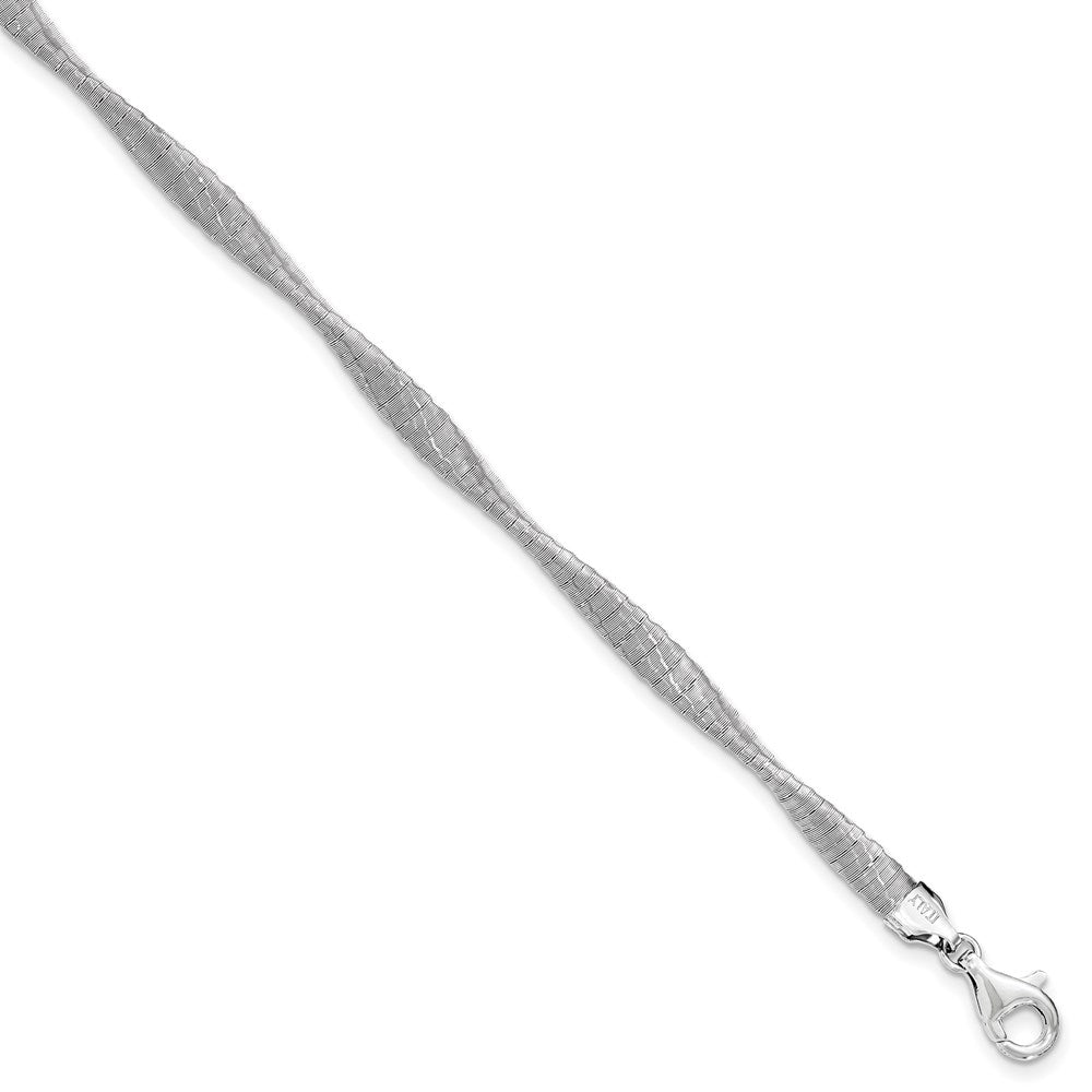 7.5 Zoll Sterlingsilber Poliert Strukturiert Gedreht Armband