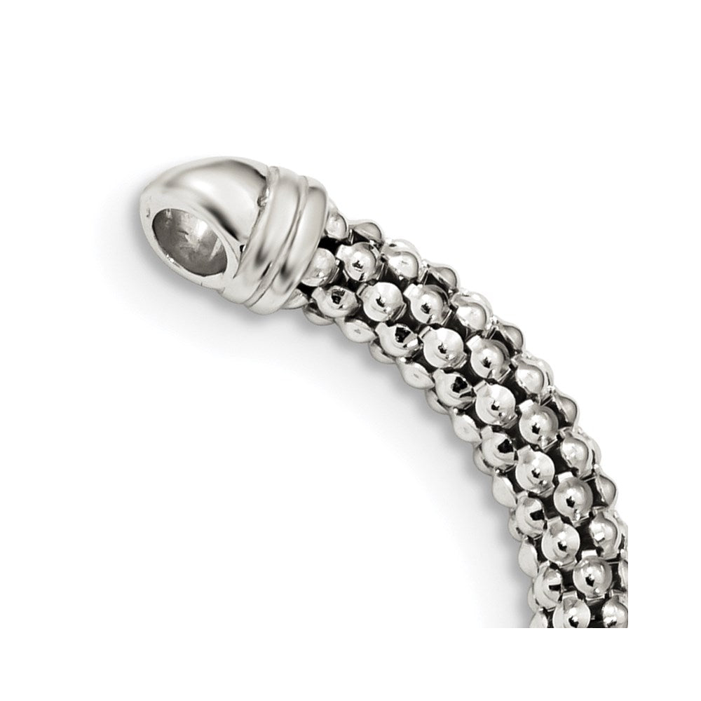 Sterlingsilber Rose und Gelb Goldfarben Zirkonia Perlen Netz Halskette