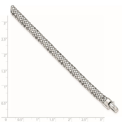 7.5 Zoll Sterlingsilber Netz Armband