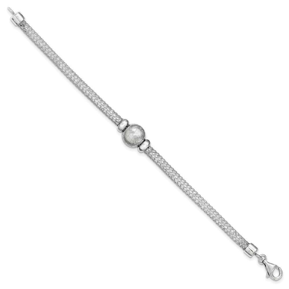 7.5 Zoll Sterlingsilber Poliert Kristall Armband