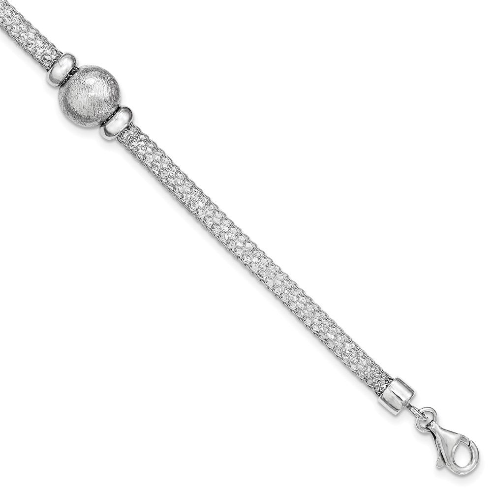 7.5 Zoll Sterlingsilber Poliert Kristall Armband