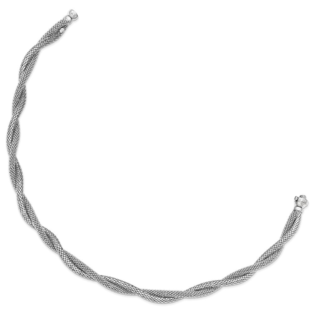 Sterlingsilber Gedreht Netz Halskette