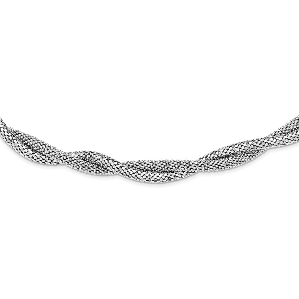Sterlingsilber Gedreht Netz Halskette