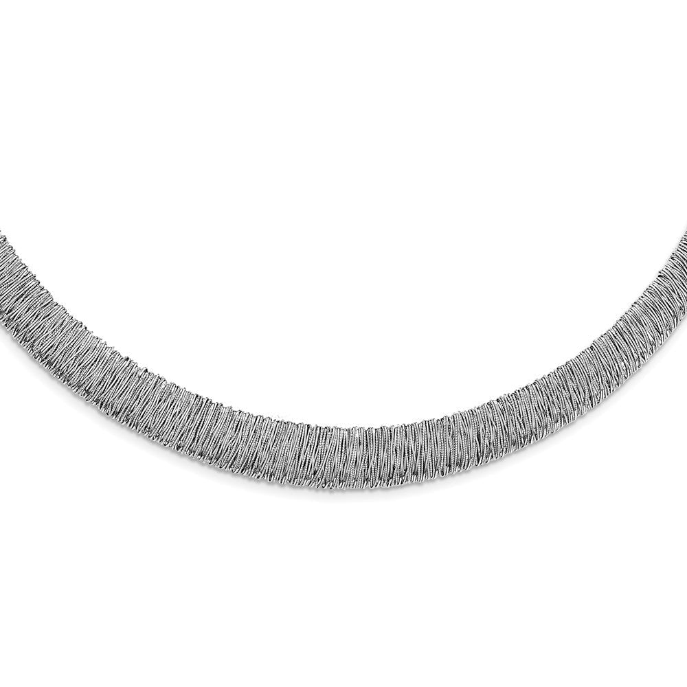 Sterlingsilber Rhodiniert Fantasie Gewölbt Halskette