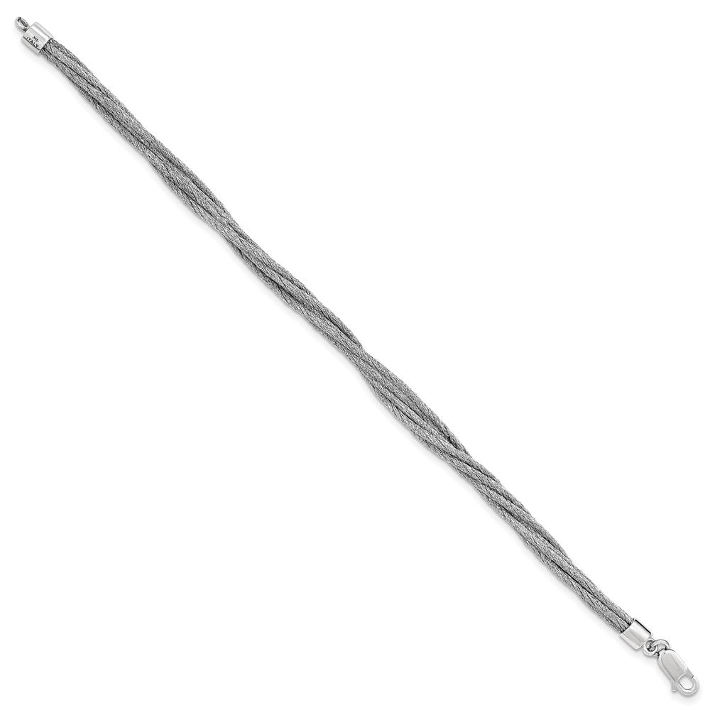7.5 Zoll Sterlingsilber Draht Netz 6 Strang Armband