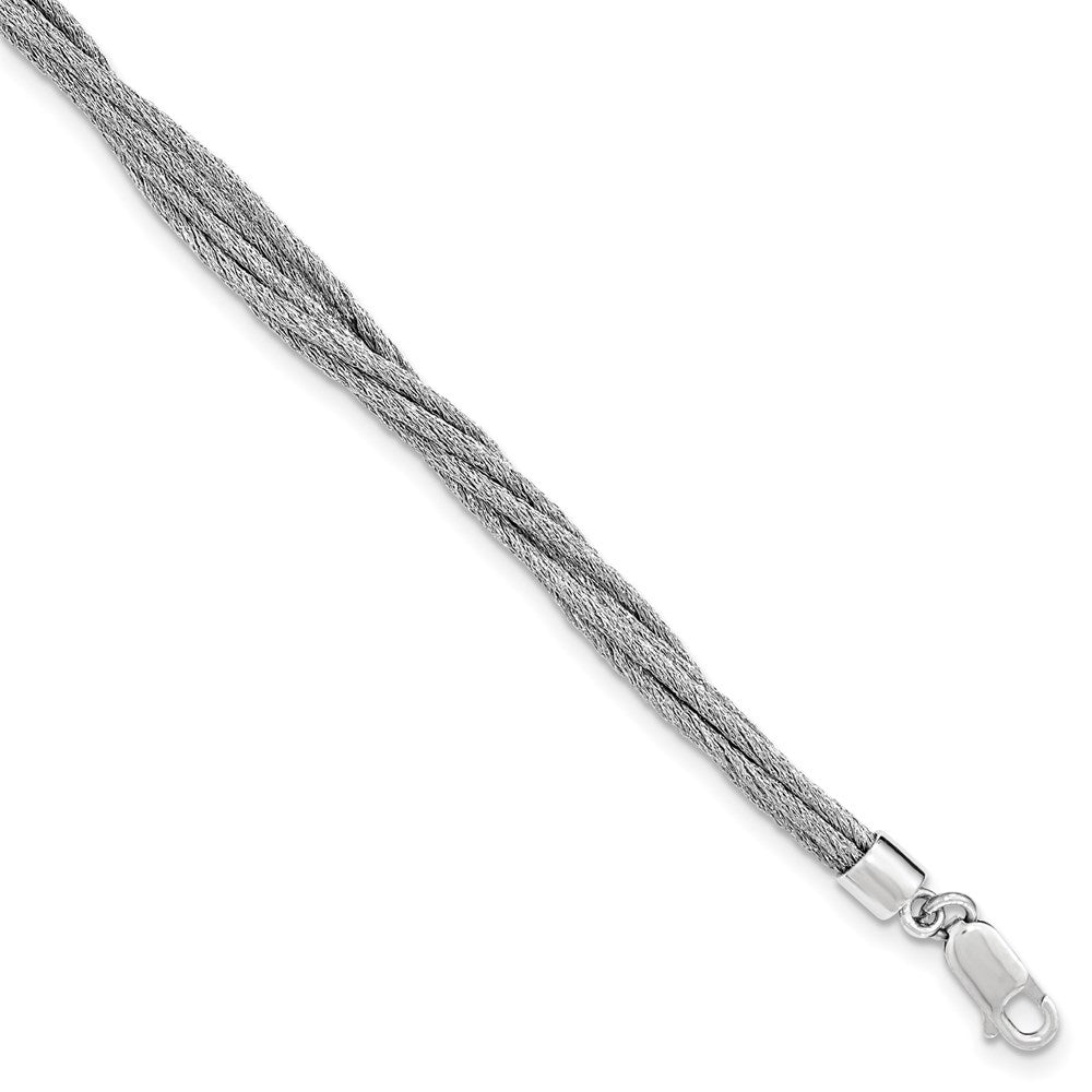 7.5 Zoll Sterlingsilber Draht Netz 6 Strang Armband
