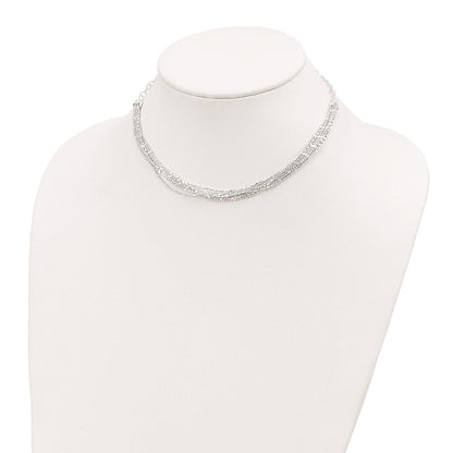 Sterlingsilber Gedreht Multi-strand Halskette