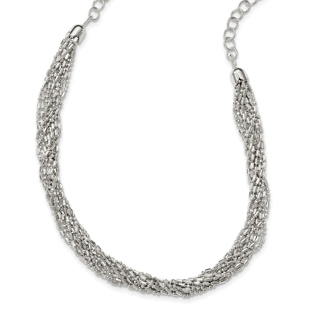 Sterlingsilber Gedreht Multi-strand Halskette