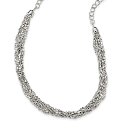Sterlingsilber Gedreht Multi-strand Halskette